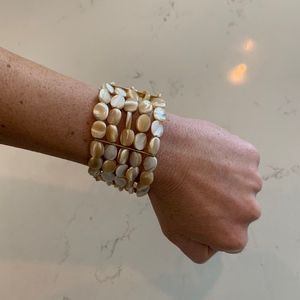 Gold Coin Pearl Bracelet